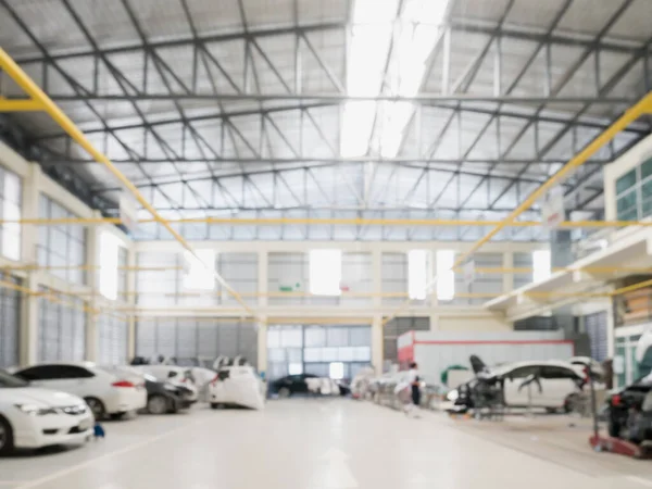 Centro Servicio Reparación Coches Fondo Borroso Interior — Foto de Stock