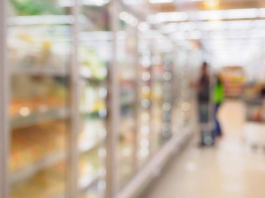 Soyut odaklanmış bulanık arkaplanı olan süpermarket