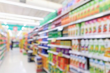 Soyut bulanık süpermarket koridoru arkaplanı