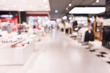 Alışveriş merkezinin arka planının soyut bulanık elbise butik görüntüsü