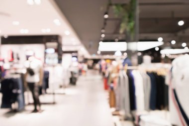 Alışveriş merkezinin arka planının soyut bulanık elbise butik görüntüsü