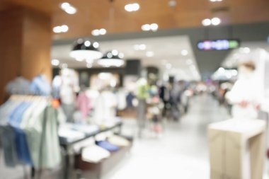 Alışveriş merkezinin arka planının soyut bulanık elbise butik görüntüsü