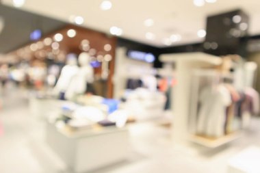 Alışveriş merkezinin arka planının soyut bulanık elbise butik görüntüsü