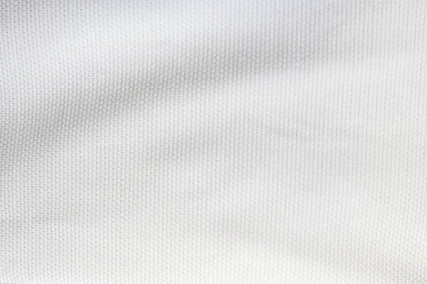 White Football Jersey Clothing Fabric Texture Sports Wear Background Close — Stock Photo, Image