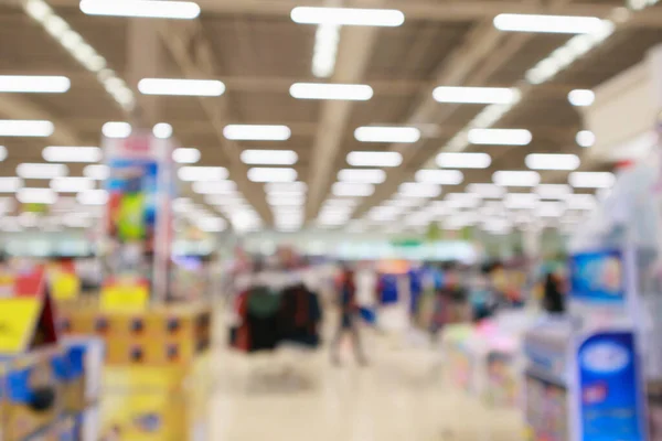 Abstrakcyjny Rozmycie Supermarket Rabat Sklep Półki Produktów Wnętrze Defokus Tło — Zdjęcie stockowe