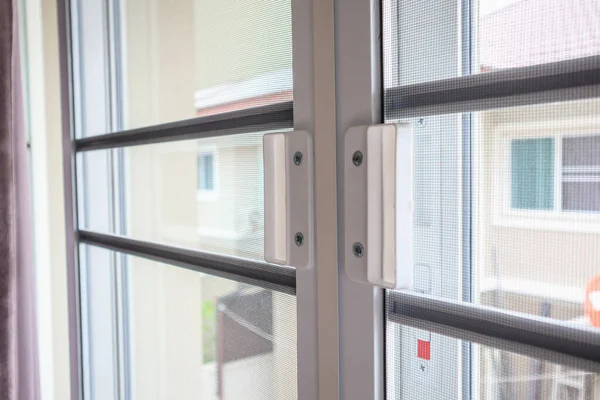 Moskitonetz Drahtgitter Hausfenster Schützt Vor Insekten — Stockfoto