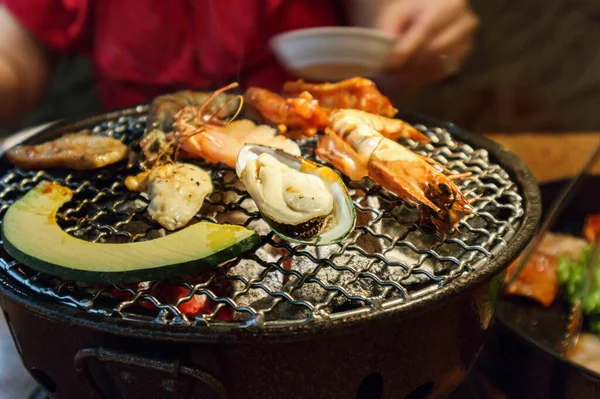 Koreai Barbecue Grillezett Bulgogi — Stock Fotó
