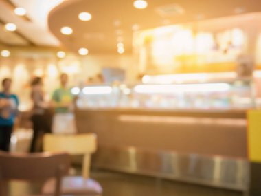Bokeh light arka planlı soyut bulanık kahve dükkanı ya da kafe restoranı