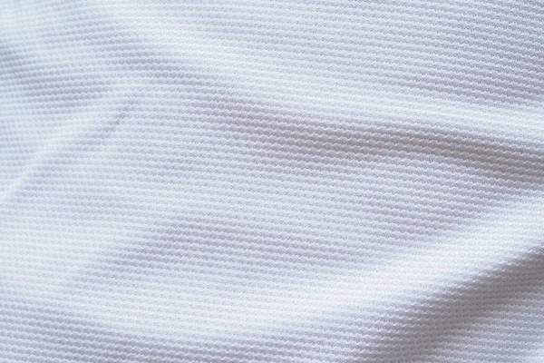 Biały Piłka Nożna Koszulka Odzież Tkanina Tekstury Sportowe Nosić Tło — Zdjęcie stockowe