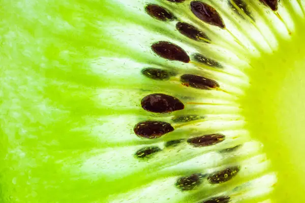 Fresh Kiwi Felii Fructe Closeup Macro Textura Fundal — Fotografie, imagine de stoc
