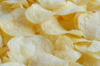Çıtır patates cipsi çerez dokusu arka planı