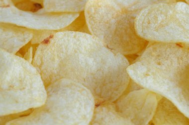 Çıtır patates cipsi çerez dokusu arka planı