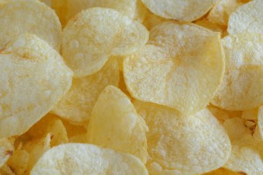Çıtır patates cipsi çerez dokusu arka planı