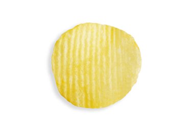 Patates cipsi kırpma yolu ile beyaz arkaplanda izole edildi