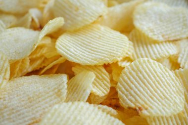 Çıtır patates cipsi çerez dokusu arka planı