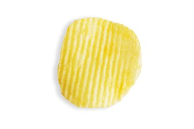 Patates cipsi kırpma yolu ile beyaz arkaplanda izole edildi