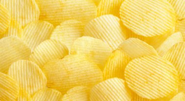 Çıtır patates cipsi çerez dokusu arka planı