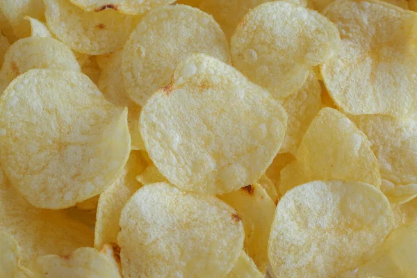 Batatas Fritas Crocante Snack Textura Fundo — Fotografia de Stock