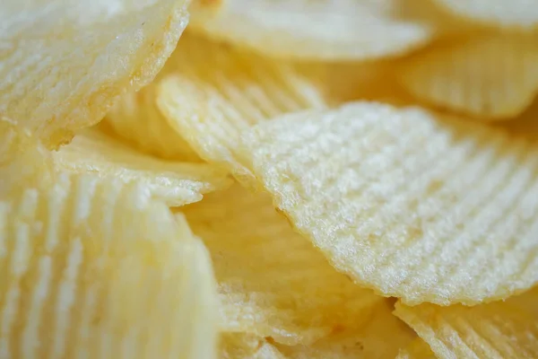 Krispiga Chips Mellanmål Konsistens Bakgrund — Stockfoto