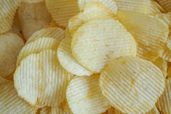 Batatas Fritas Crocante Snack Textura Fundo — Fotografia de Stock