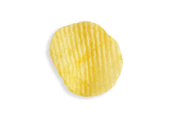 Kartoffelchips Isoliert Auf Weißem Hintergrund Mit Schnittpfad — Stockfoto