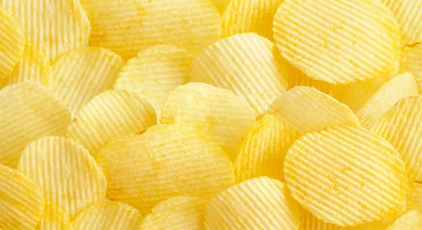 Batatas Fritas Crocante Snack Textura Fundo — Fotografia de Stock