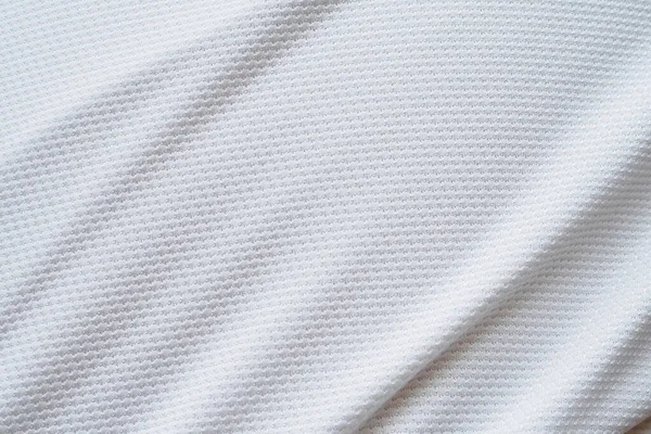 Blanco Camiseta Fútbol Ropa Tela Textura Deportes Desgaste Fondo Cerca — Foto de Stock