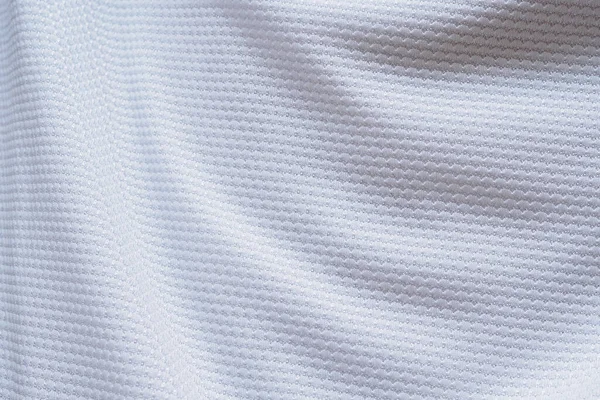 Blanco Camiseta Fútbol Ropa Tela Textura Deportes Desgaste Fondo Cerca — Foto de Stock