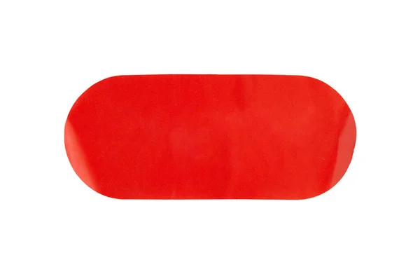 Незаполненная Красная Этикетка Белом Фоне Контуром Обрезки — стоковое фото