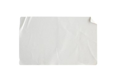 Çıkartma etiketi kırpma yolu ile beyaz arkaplanda izole edildi