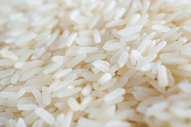 Tayland Jasmine pirinç tanecikleri arka planda.