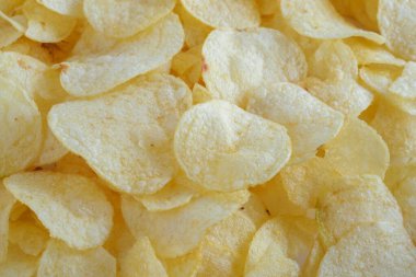 Çıtır patates cipsi çerez dokusu arka planı