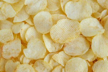 Çıtır patates cipsi çerez dokusu arka planı