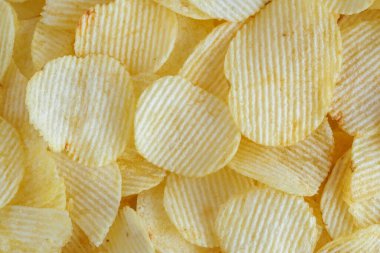 Çıtır patates cipsi çerez dokusu arka planı