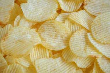 Çıtır patates cipsi çerez dokusu arka planı