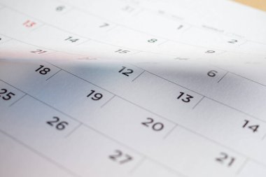 Takvim sayfası çevirme sayfası arka planı kapat