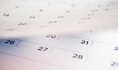 Takvim sayfası çevirme sayfası arka planı kapat