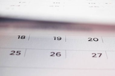 Takvim sayfası çevirme sayfası arka planı kapat