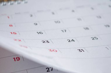 Takvim sayfası çevirme sayfası arka planı kapat
