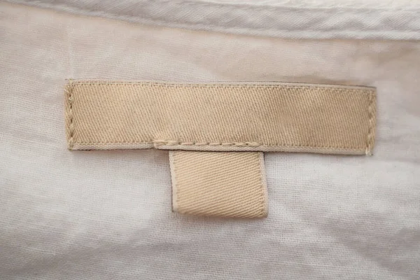 Blank Tøj Etiket Stof Tekstur Baggrund - Stock-foto