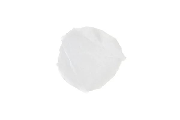 Etichetta Adesiva Carta Bianca Cerchio Bianco Isolato Sfondo Bianco Con — Foto Stock