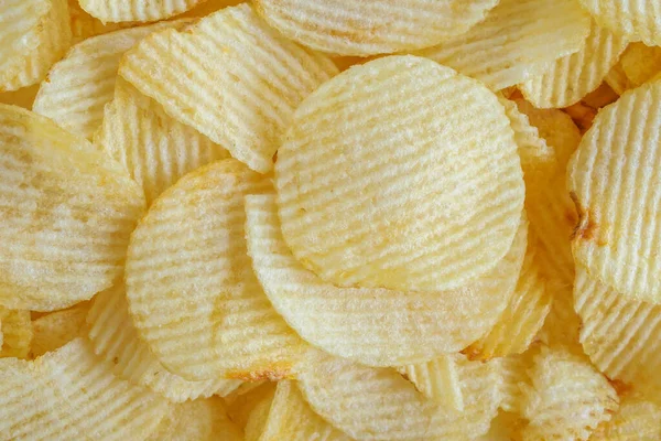 Çıtır patates cipsi çerez dokusu arka planı