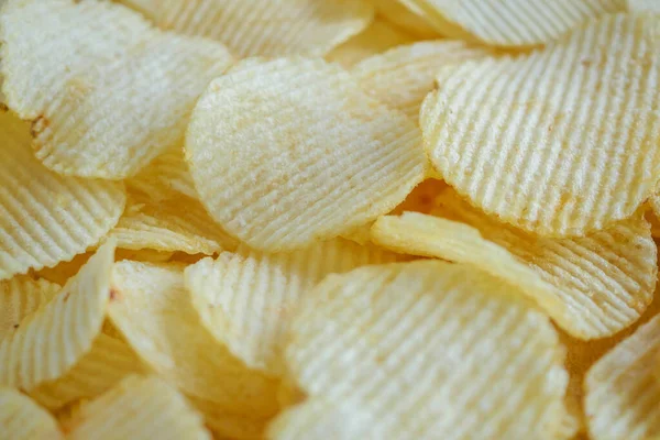 Çıtır patates cipsi çerez dokusu arka planı