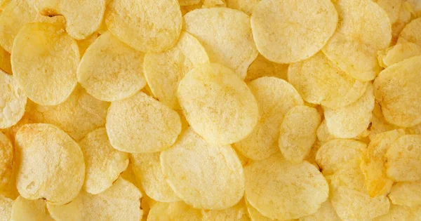 Çıtır patates cipsi çerez dokusu arka plan görünümü