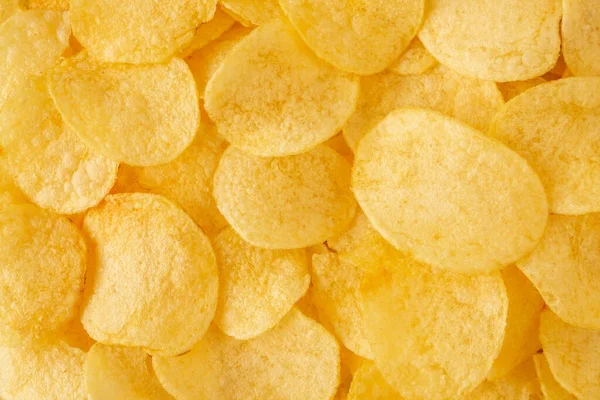 Çıtır patates cipsi çerez dokusu arka plan görünümü