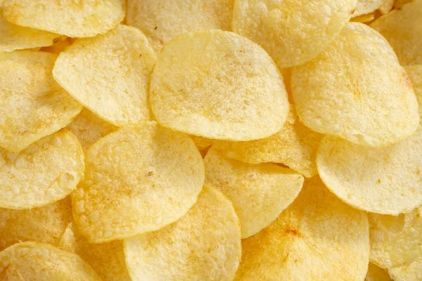 Çıtır patates cipsi çerez dokusu arka plan görünümü