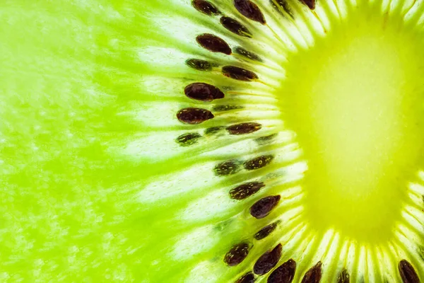 Fresh Kiwi Felii Fructe Closeup Macro Textura Fundal — Fotografie, imagine de stoc