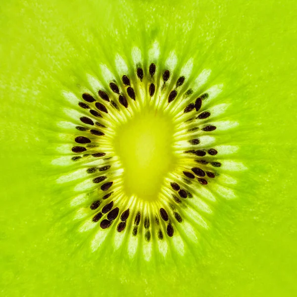 Fresh Kiwi Fruit Slices Closeup Macro Texture Background — Stock Photo, Image