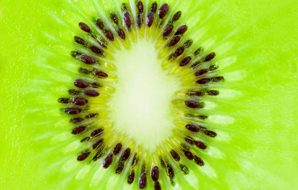 Fatias Kiwi Frutas Frescas Close Macro Textura Fundo — Fotografia de Stock