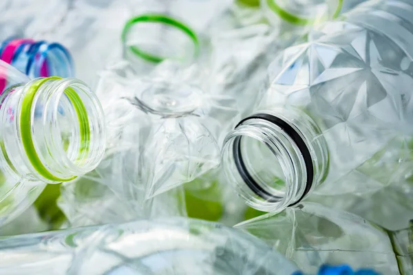 Hintergrundkonzept Für Das Recycling Von Plastikflaschen — Stockfoto